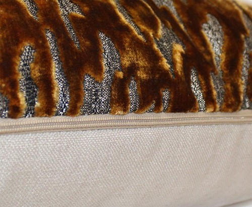 Scatter Box - Tigris Antique Gold Cushion Zip 43cm