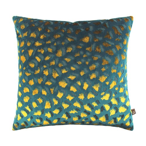 Scatter Box - Harlow Teal Gold Cushion Reverse 43cm