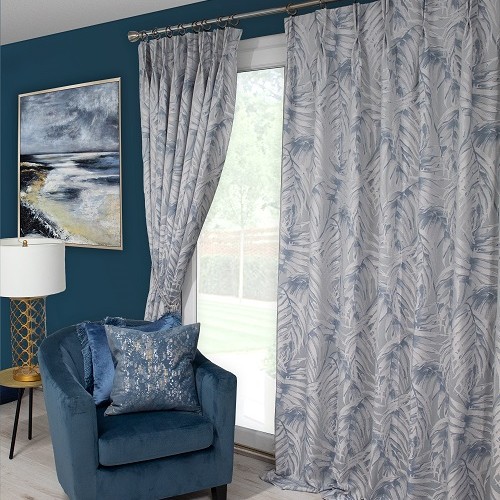 Zahara blue curtains