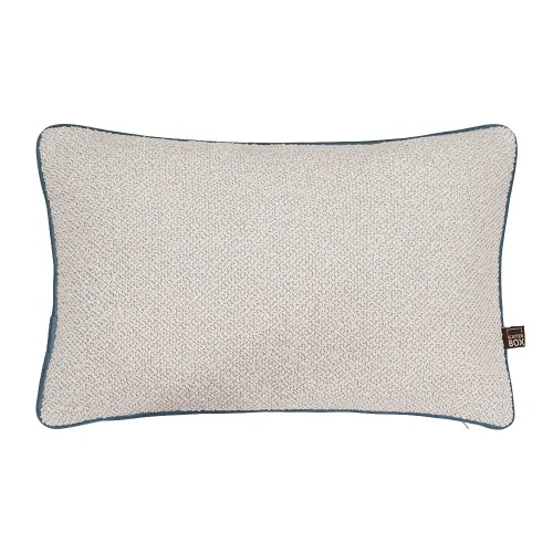 Leighton ecru/ blue cushion